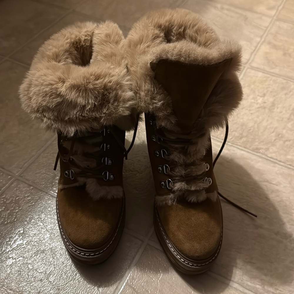 Steve Madden fur ankle boots size 8.5